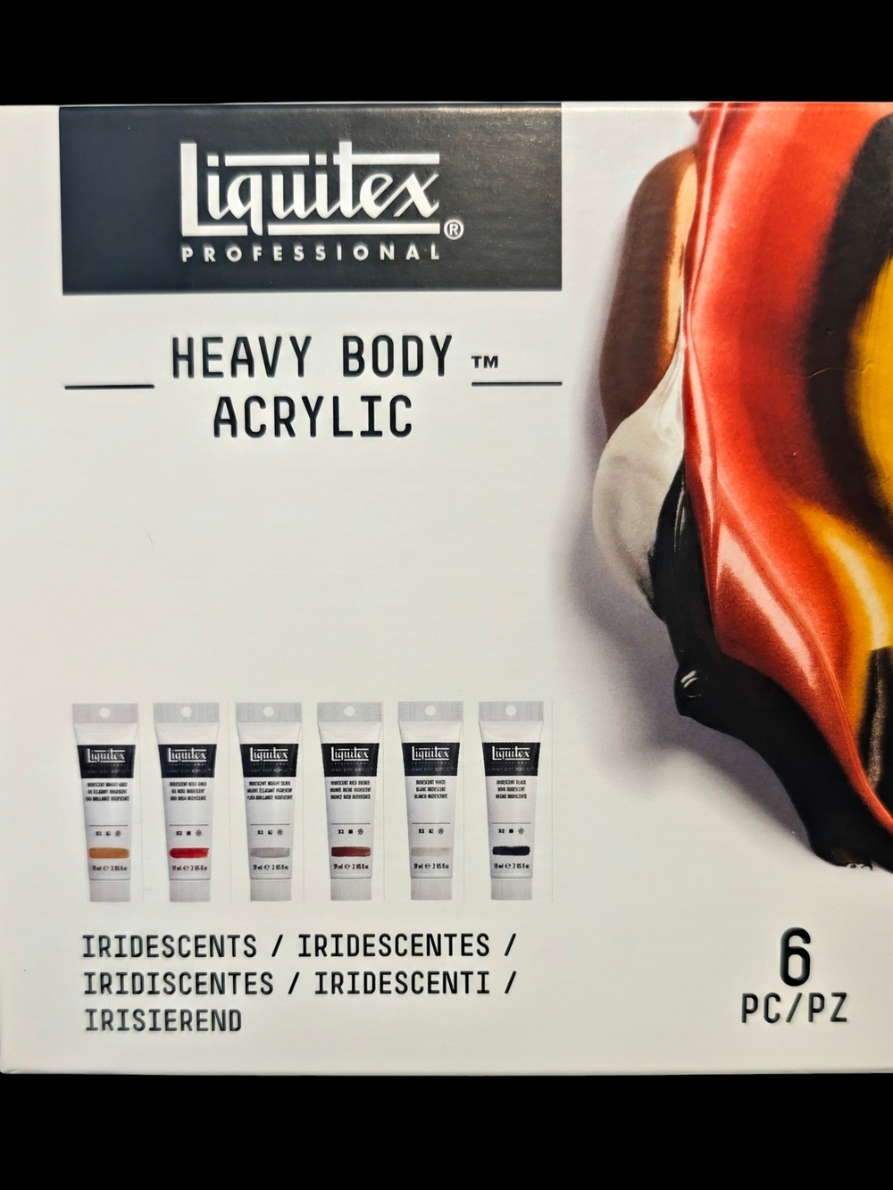 NIB Liquitex Heavy Body Acrylic Iridescent Color Set (6 PC)